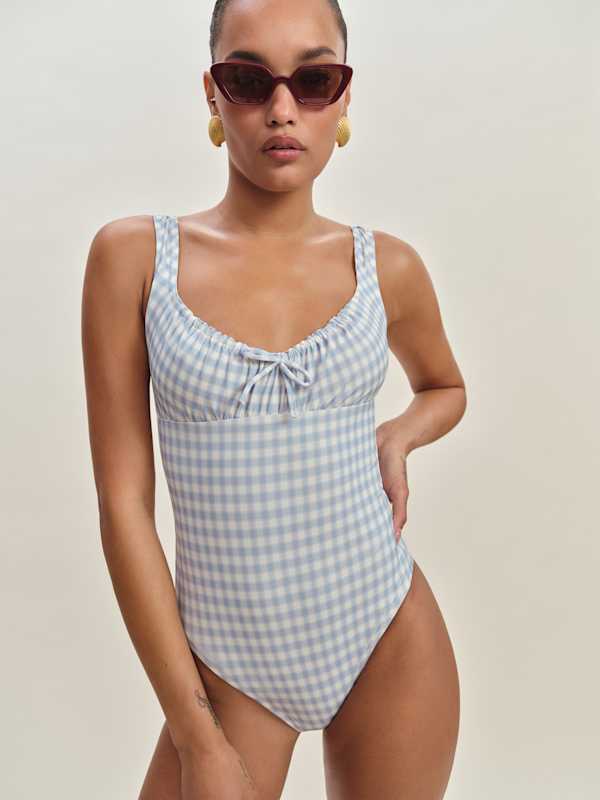 Bahia One Piece Swimsuit - Crystal Check